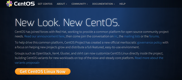 CentOS new website